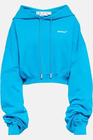 OFF-WHITE Cropped cotton hoodie