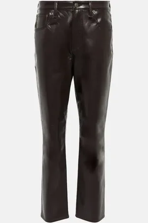 Citizens of Humanity Jolene high-rise slim-fit leather-blend pants