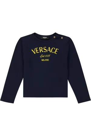 VERSACE Logo cotton jersey sweatshirt