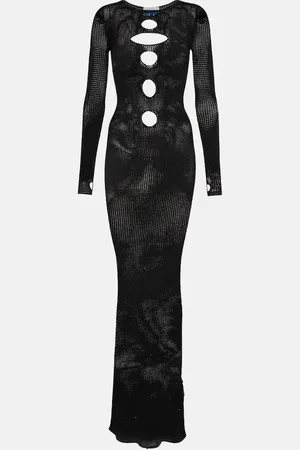 OFF-WHITE Cutout knit gown