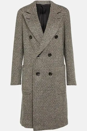 Loro Piana Herwin herringbone linen and cashmere coat