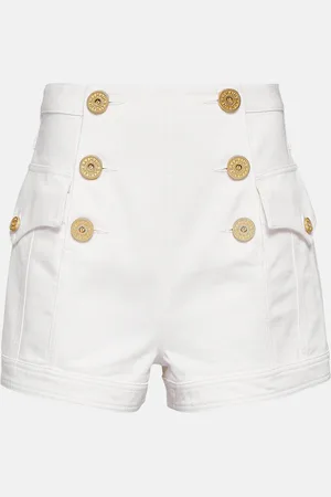Balmain High-rise denim shorts