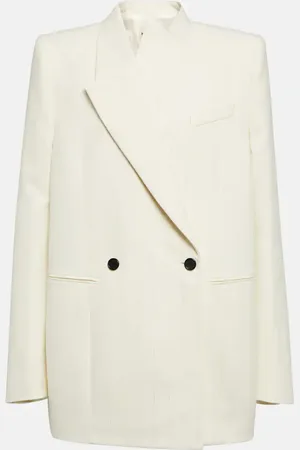 Khaite Malek striped cotton tuxedo jacket