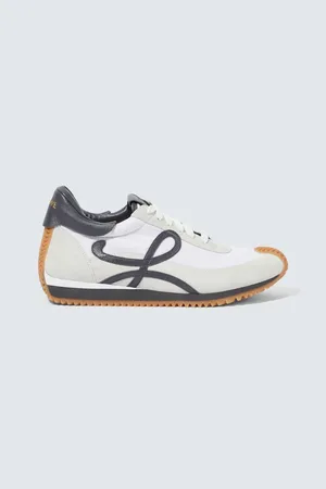 Loewe Flow Runner suede-trimmed sneakers