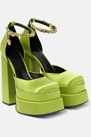 VERSACE Medusa Aevitas satin platform pumps