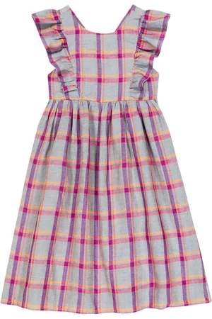 BONPOINT Carole checked linen dress