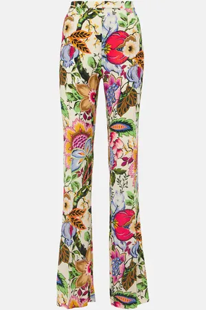 Etro High-rise floral straight pants