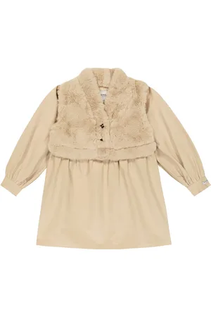 Donsje Benties faux fur-trimmed dress