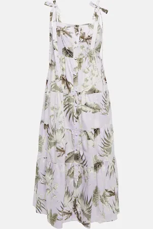Erdem Georgiana printed cotton and silk midi dress