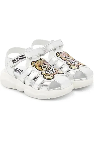 Moschino Metallic leather sandals