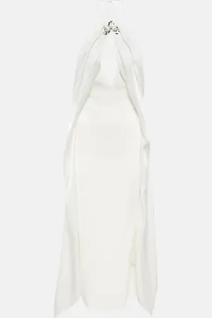 DAVID KOMA Halterneck midi dress