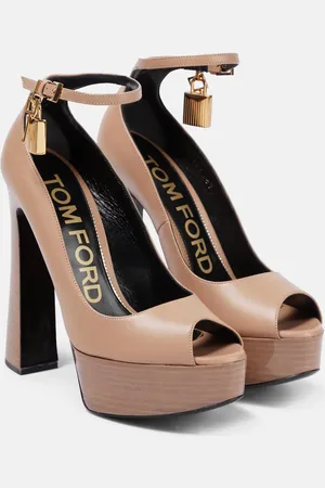 Tom Ford Padlock platform leather sandals