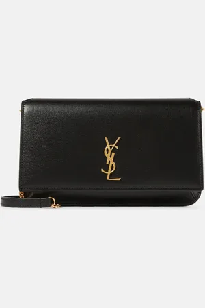 Saint Laurent Cassandre leather phone pouch