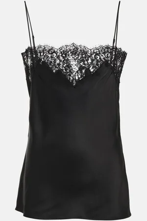 Stella McCartney Satin and lace tank top