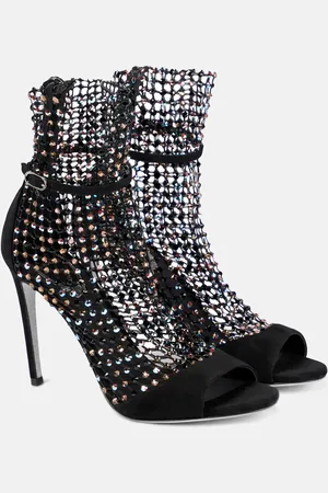 RENE CAOVILLA Galaxia embellished suede sandals
