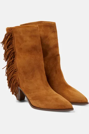 Aquazzura Marfa fringed suede ankle boots