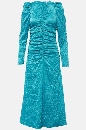 Ganni Satin midi dress