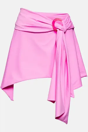 The Attico Asymmetric lycra miniskirt