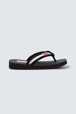 Kenzo Logo striped thong sandals
