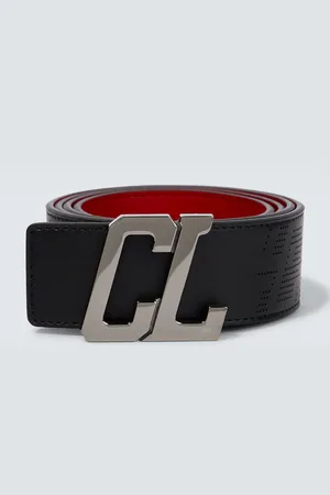 Christian Louboutin Happy Rui CL logo leather belt