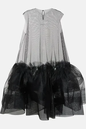 Maison Margiela Bow-detail tulle midi dress