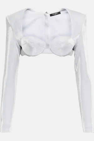 Balmain Metallic crop top