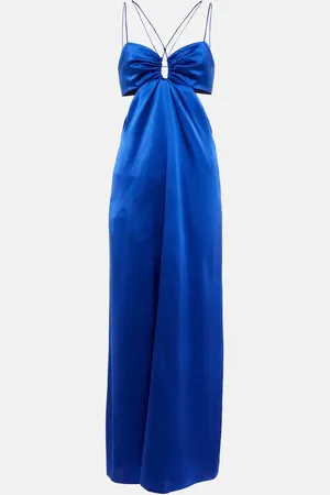 Frame Cutout silk-blend maxi dress