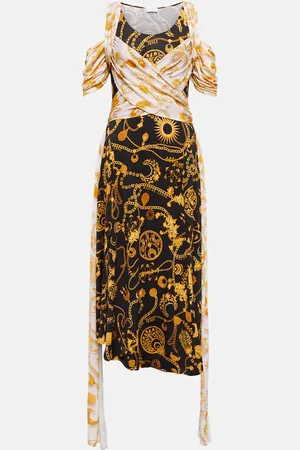 Marine Serre Printed midi dress