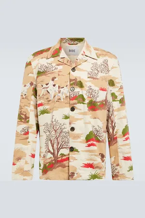 BODE Printed cotton shirt