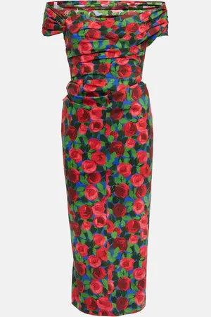 Carolina Herrera Floral off-shoulder midi dress