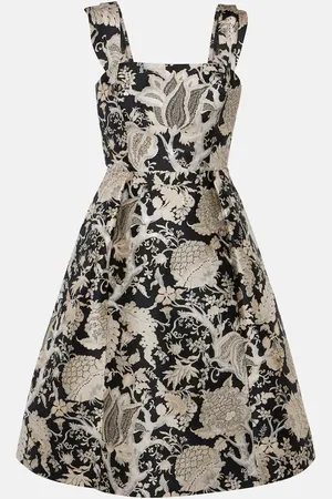 Carolina Herrera Floral jacquard midi dress