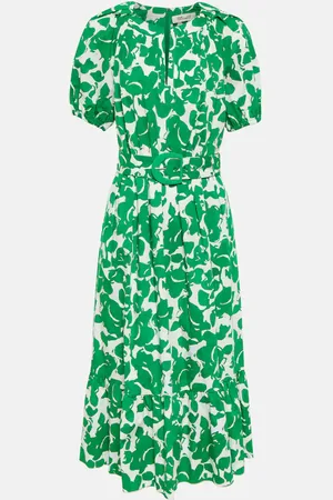 Diane von Furstenberg Lindy floral cotton midi dress