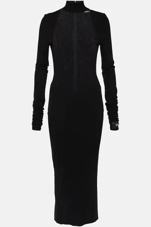 Dolce & Gabbana Chantilly lace and jersey midi dress