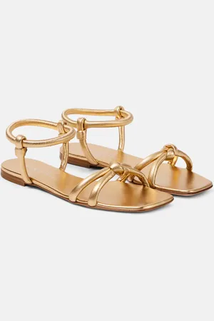 Gianvito Rossi Juno 05 metallic leather sandals