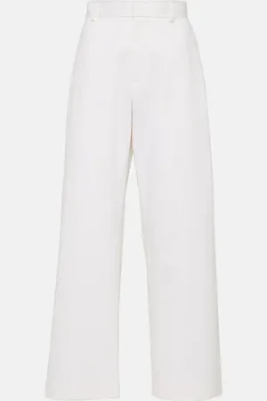 The Row Perseo cotton and silk wide-leg pants