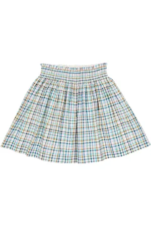 BONPOINT NoumÃ©a checked cotton skirt