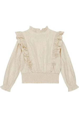 Molo Metallic ruffled top