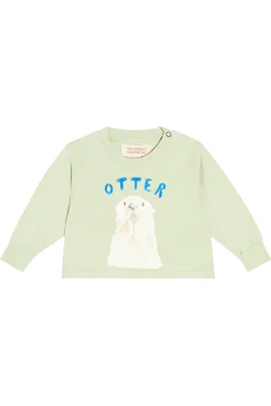 The Animals Observatory Baby otter printed cotton T-shirt