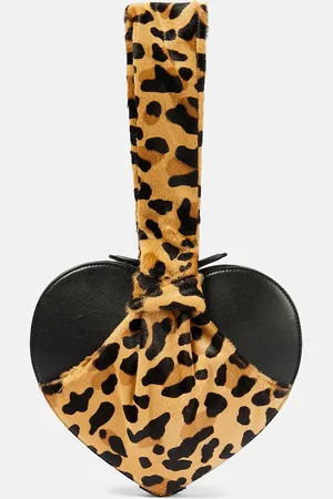 Alaïa AlaÃ¯a Le Cache CÅur calf hair and leather clutch