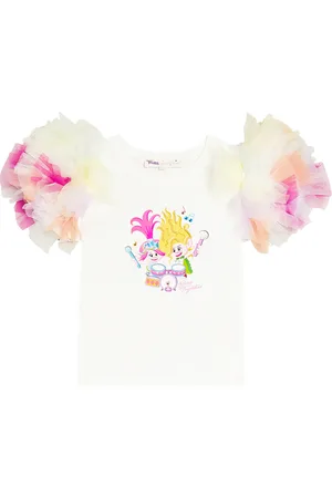 Tutu Du Monde X Trolls tulle-trimmed cotton T-shirt