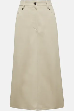 Brunello Cucinelli Denim midi skirt