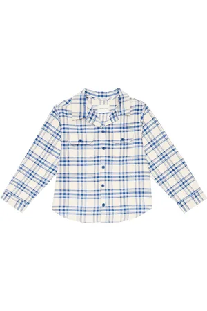 The New Society Jean checked cotton shirt