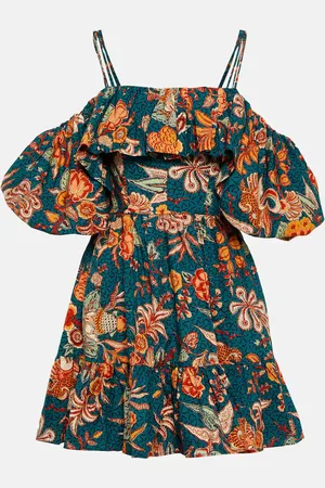 ULLA JOHNSON Lila floral cotton poplin minidress