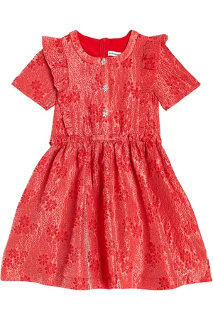 Self-Portrait Floral cotton jacquard dress