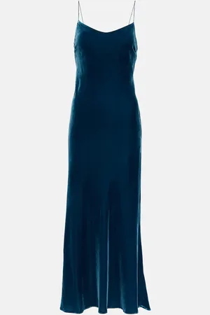 ASCENO Lyon velvet maxi dress
