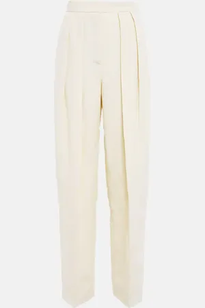 Stella McCartney High-rise pleated straight pants