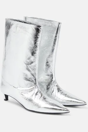 Jil Sander Metallic leather ankle boots