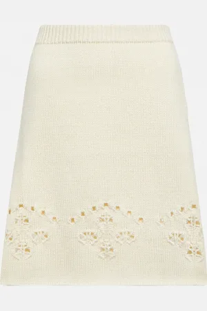 Chloé ChloÃ© Pointelle wool miniskirt