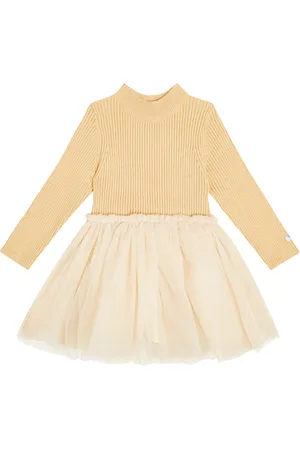 Donsje Baby Lotus tulle-trimmed dress