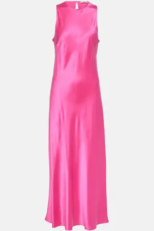 ASCENO Valencia silk maxi dress
